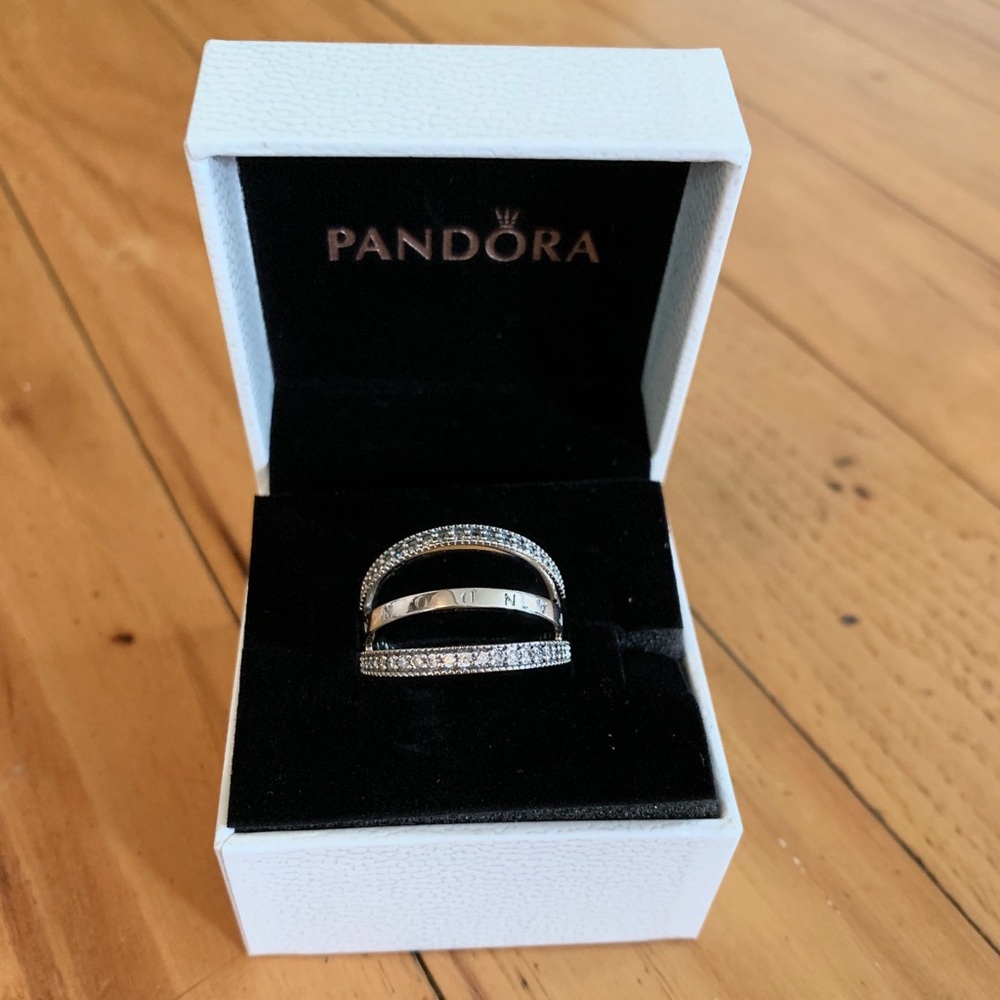 Pandora’s logo and Hearts ring